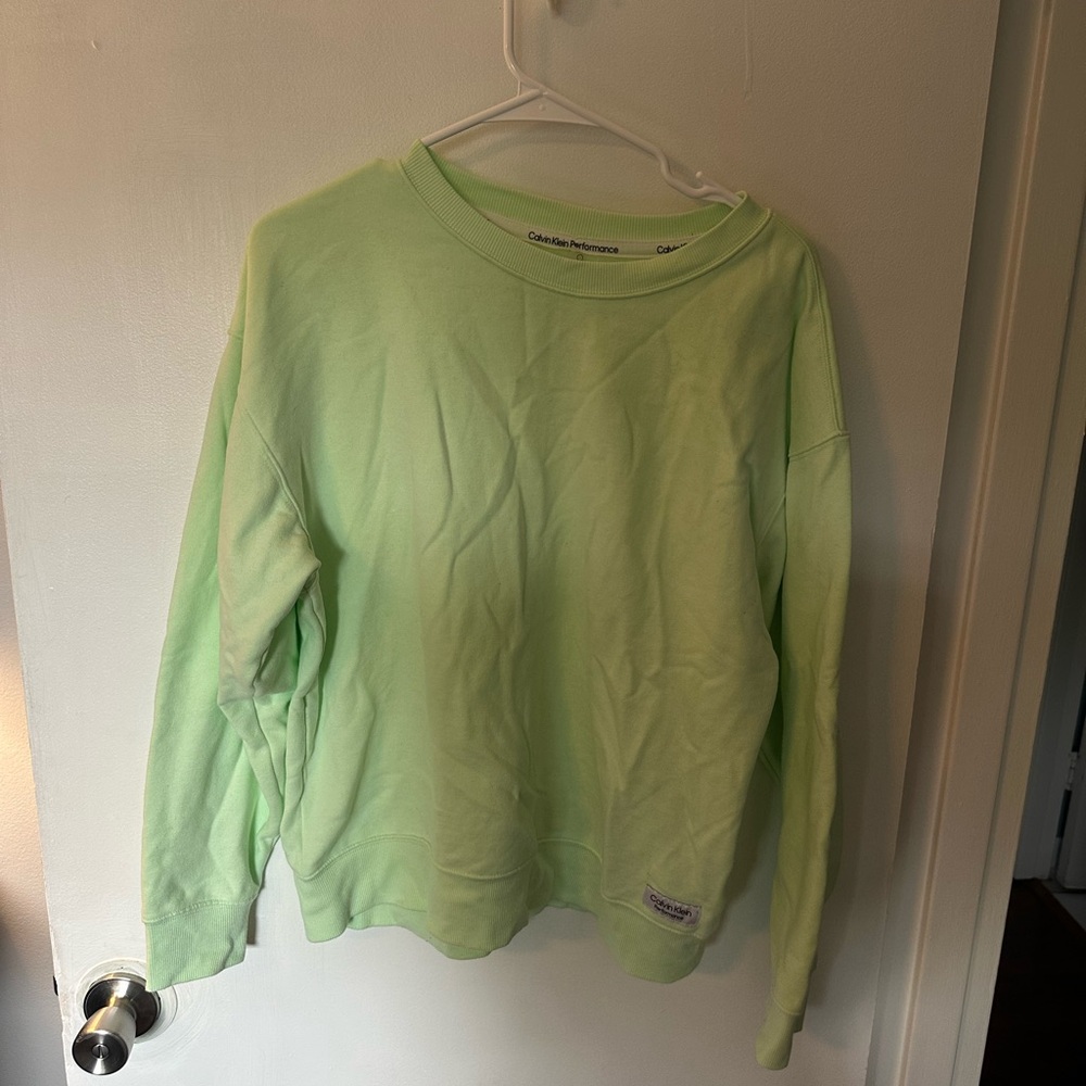 Calvin Klein Light Green Crew Neck Sweater